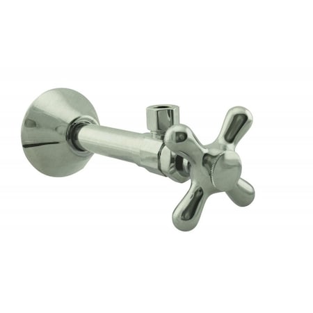Westbrass Angle Stop - 1/2" Copper Sweat x 3/8" OD Comp. in Satin Nickel D1112X-07